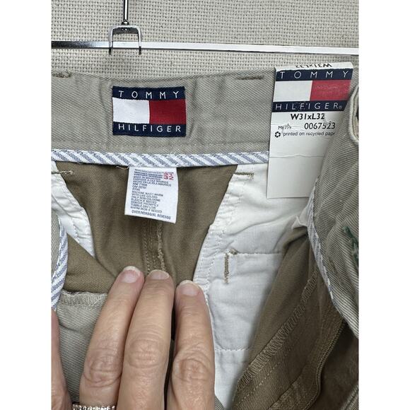 Men's NWT Tommy Hilfiger Size 31x32 Pants Tan Chino Khaki Office Dress Classic - Picture 6 of 14